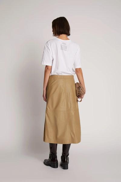 Jaggedy Lambs Leather Skirt