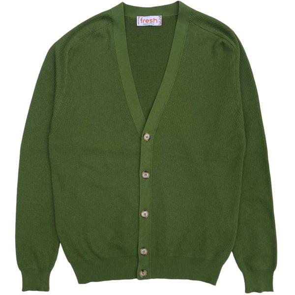 Scott Luxury Cotton Cardigan In Green