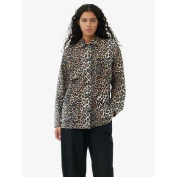 Leopard Cotton Canvas Jacket