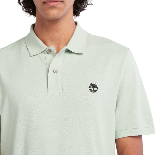 Millers River Pique Polo - Frosty Green