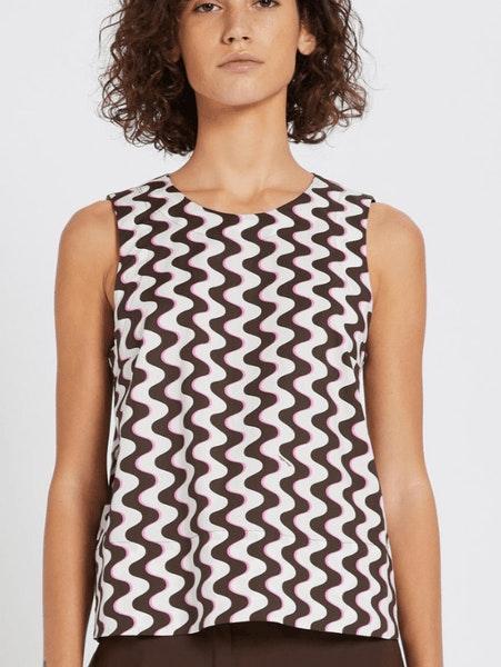 Ofanto Geometric Printed Sleeveless Top 24131610622 Col 002