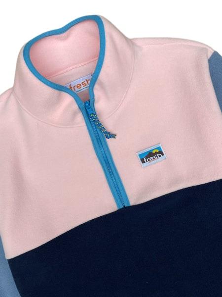 Lucio Half Zip Fleece Pullover Pink