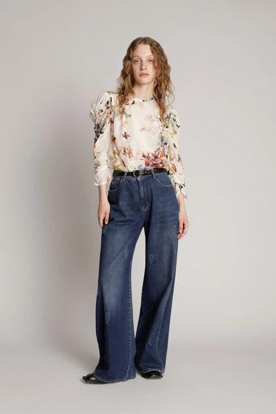 Jast Flower Blouse - Ecru