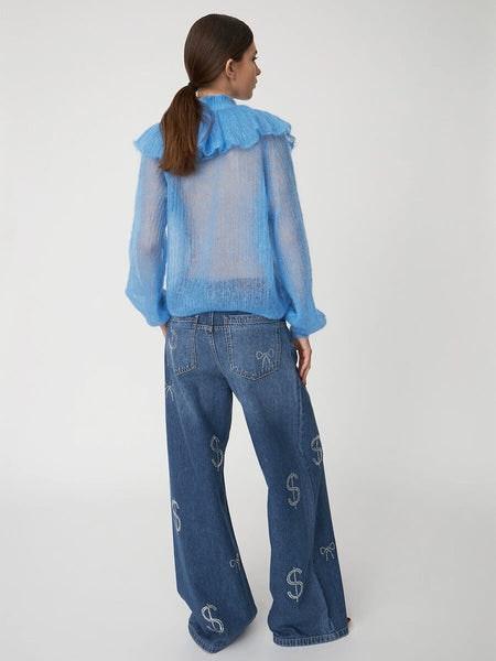 Clear Blue Delicate Knitted Sweater