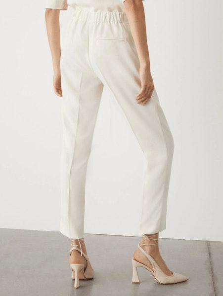 Izabel Crepe Trousers In Wool White 24131310232 Col 001