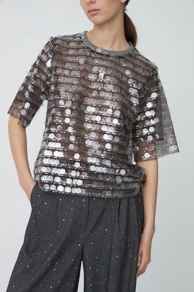 See Through Sequins Top