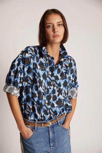 Tysori Silk Shirt - Blue