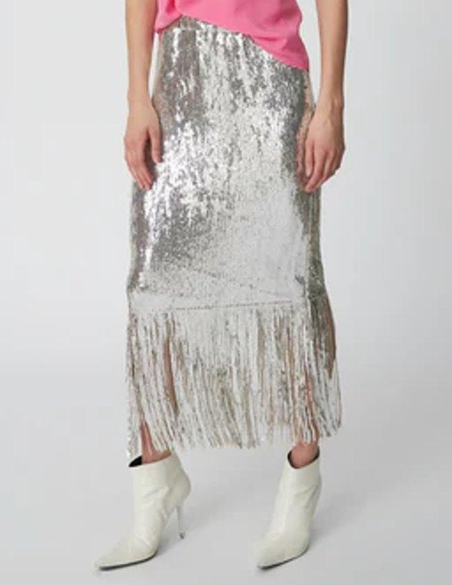 Sequin Skirt - Silver