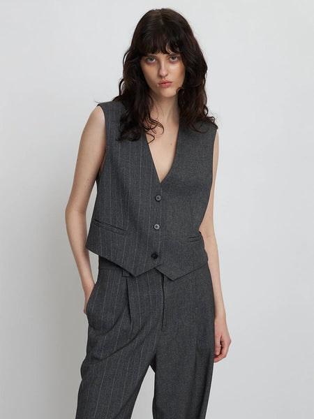 Tailored Vest - Charcoal