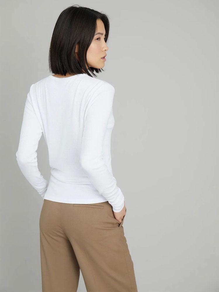 Cutest Long Sleeve Top White