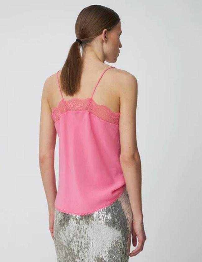 Silk Slip Top - Pink