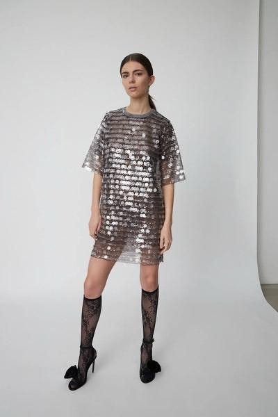 Seethrough Sequins Dress