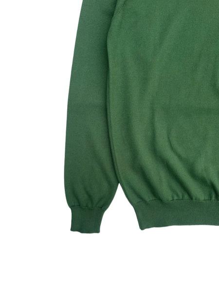 Tom Extra Fine Cotton Crew Neck Sweater In Green