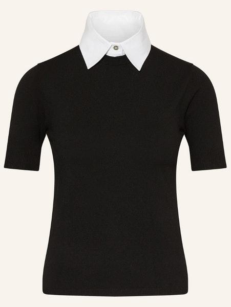 Baba Shirt Collar Sweater In Black 24233660212 Col 004