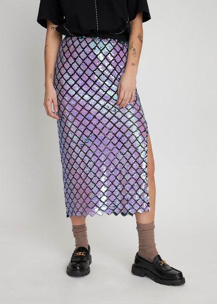 Sequins Skirt - Seductive Purple