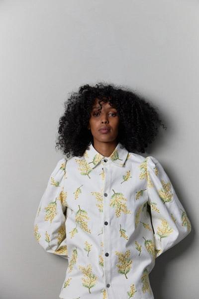 White Mimosa Sara Sia Shirt