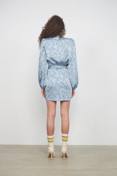 Flint Stone Blue Adona Mini Dress