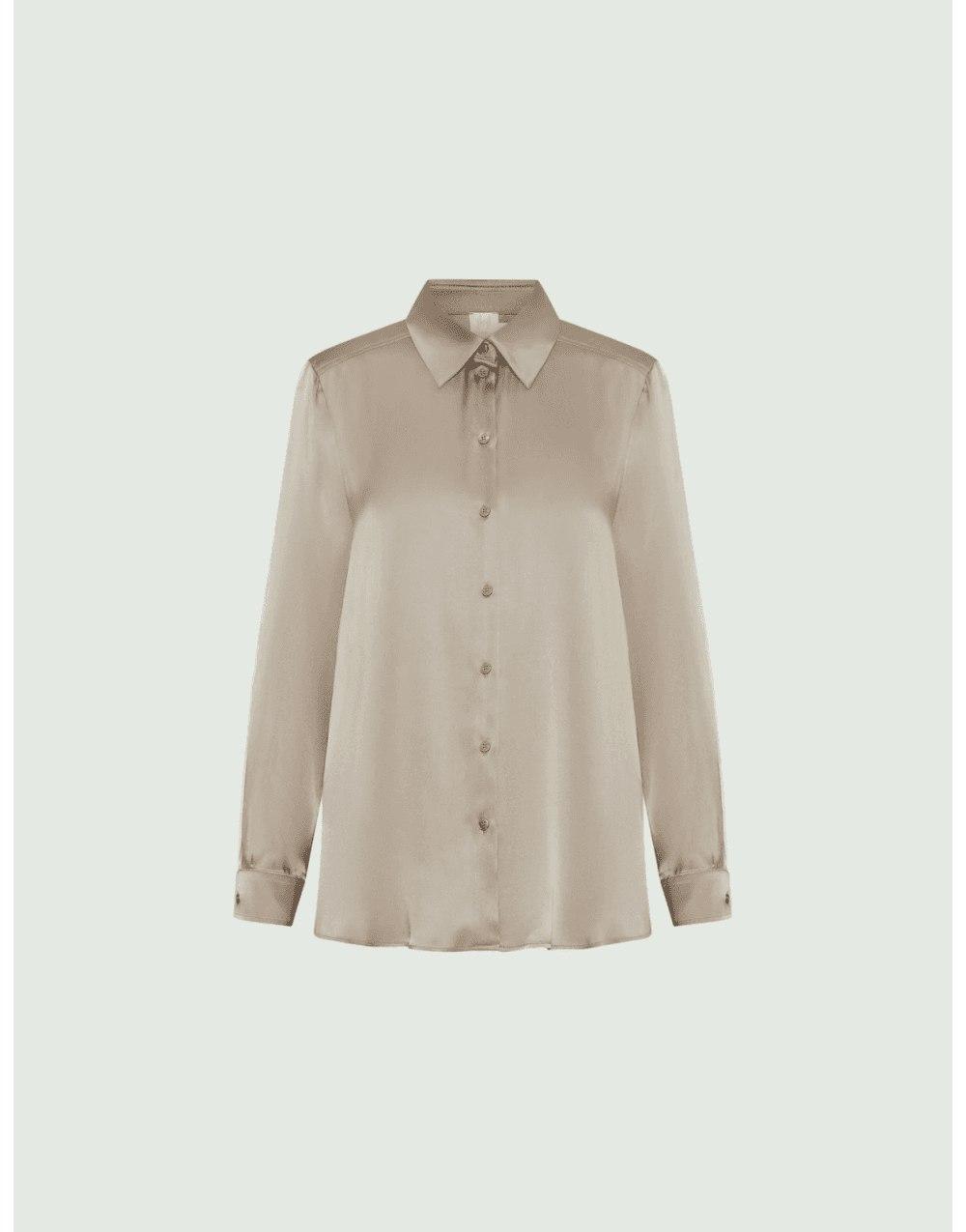 Sifone Satin Button Up Shirt Col: 002 Turtledove