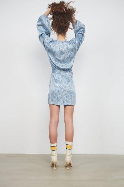 Flint Stone Blue Adona Mini Dress