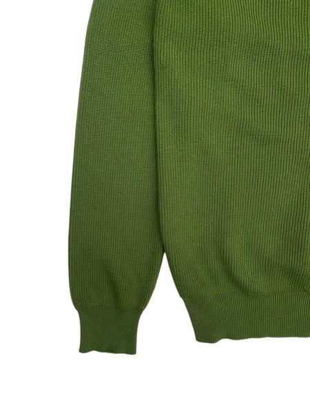 Scott Luxury Cotton Cardigan In Green