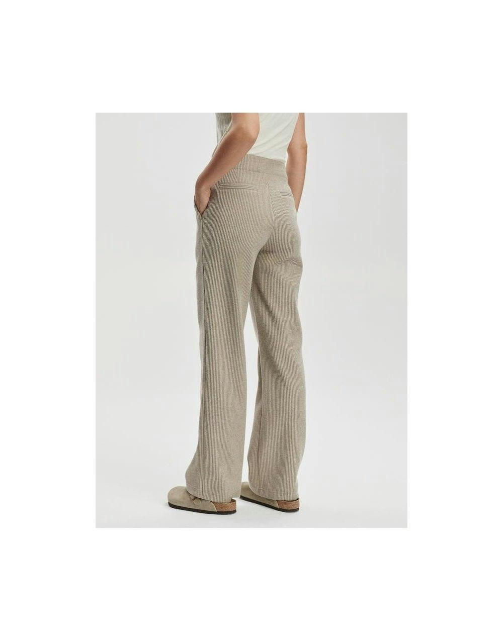 Varley Aberdeen Soft Cord Straight Leg 31.5 Trousers Col: Taupe Marl,