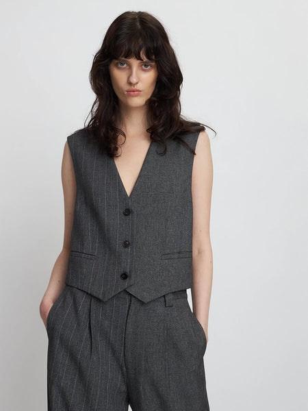 Tailored Vest - Charcoal