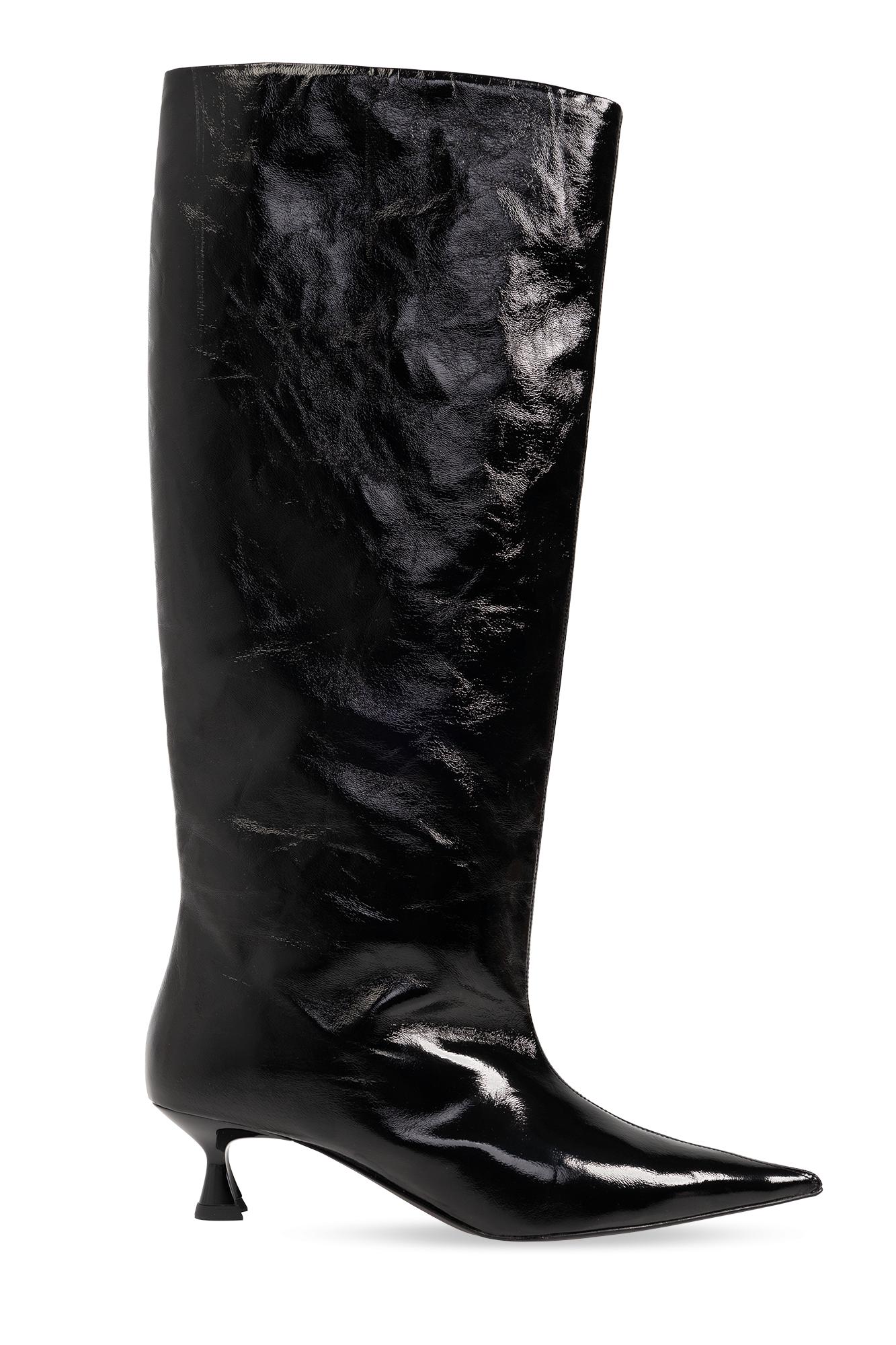 Ganni Glossy heeled boots