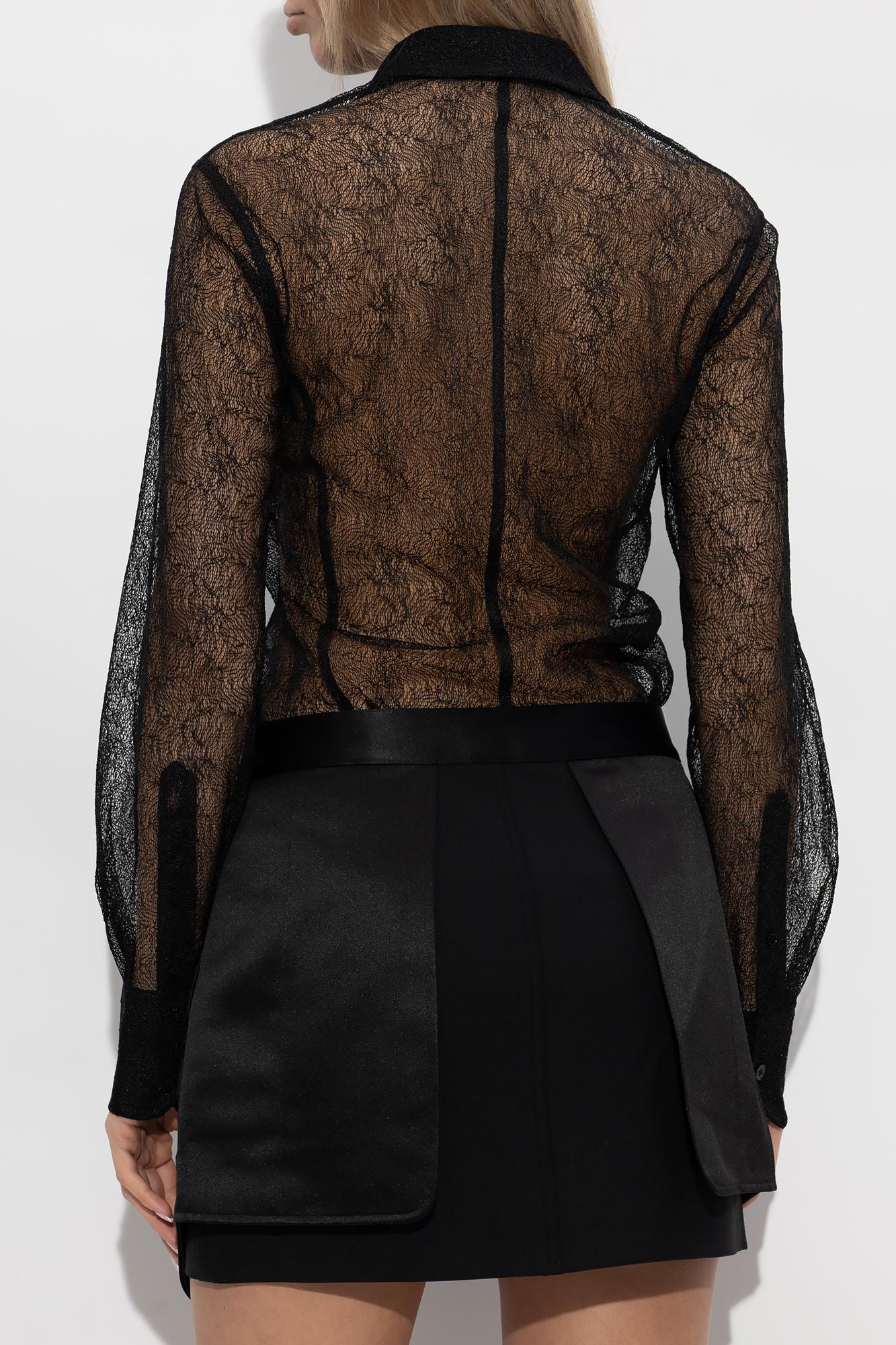 Helmut Lang Fitted Lace Shirt