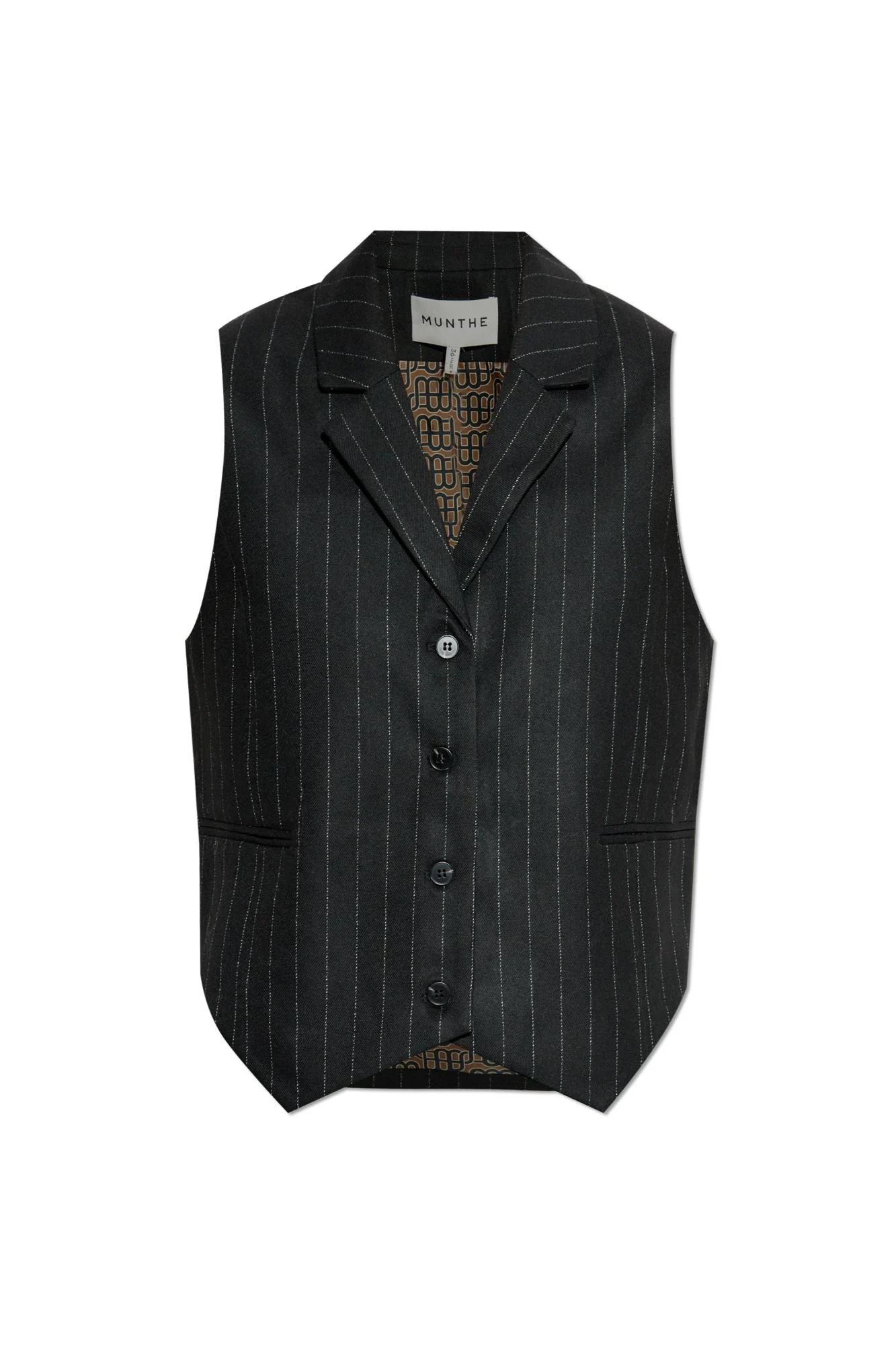 Munthe Vest with striped pattern