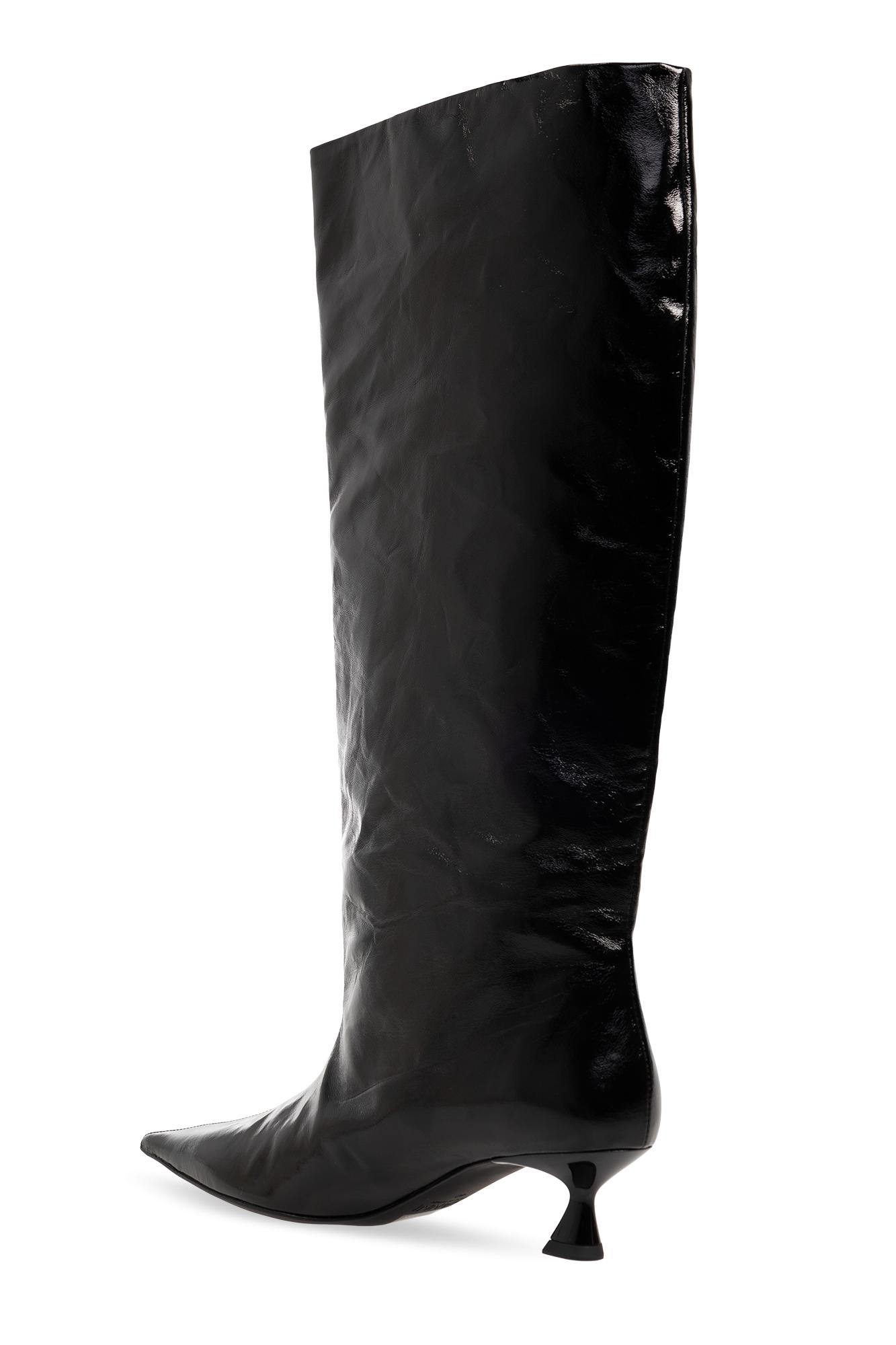 Ganni Glossy heeled boots