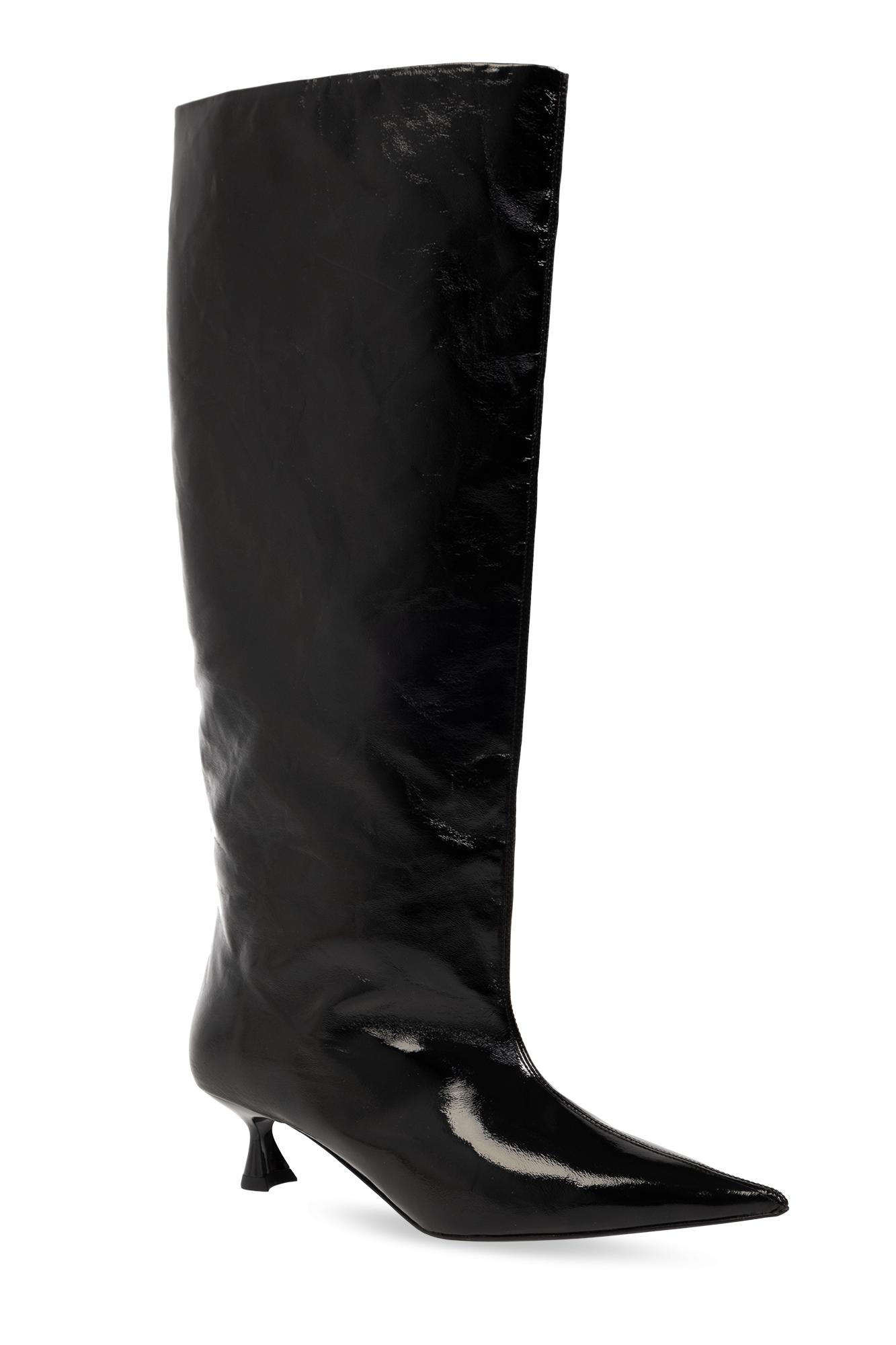 Ganni Glossy heeled boots