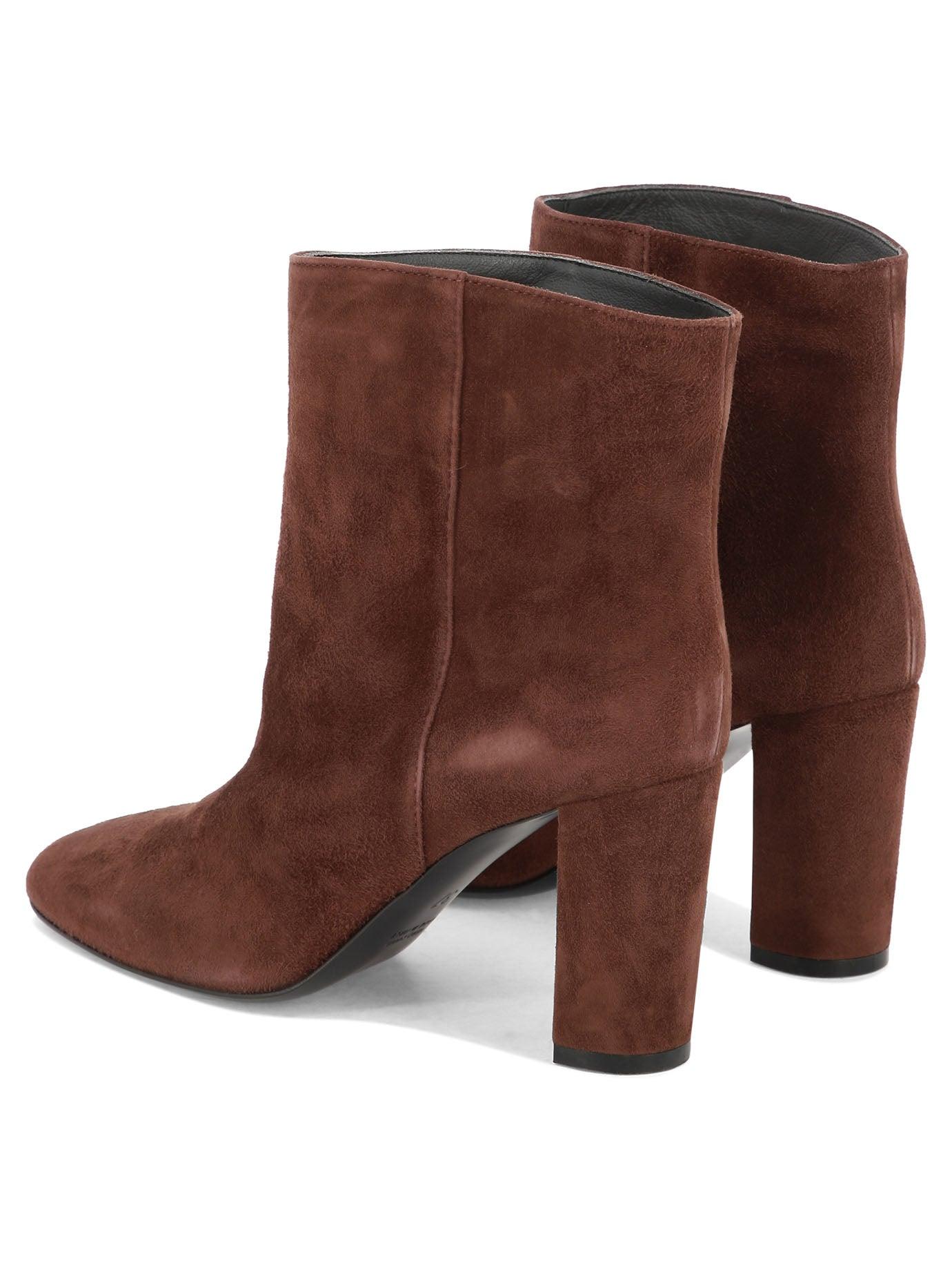 Camoscio Ankle Boots Bordeaux