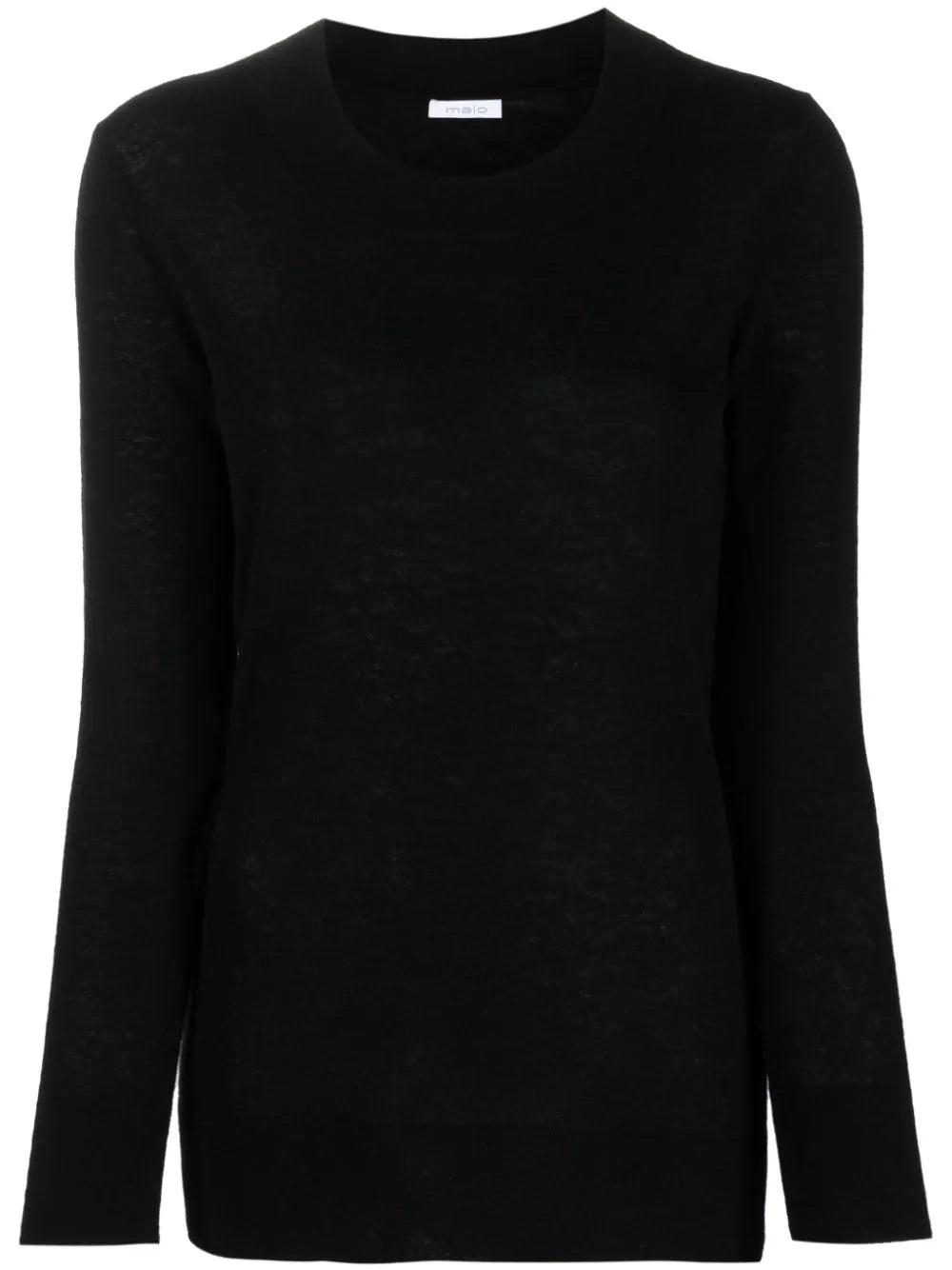 Malo Fine Knit Crew Neck Sweater