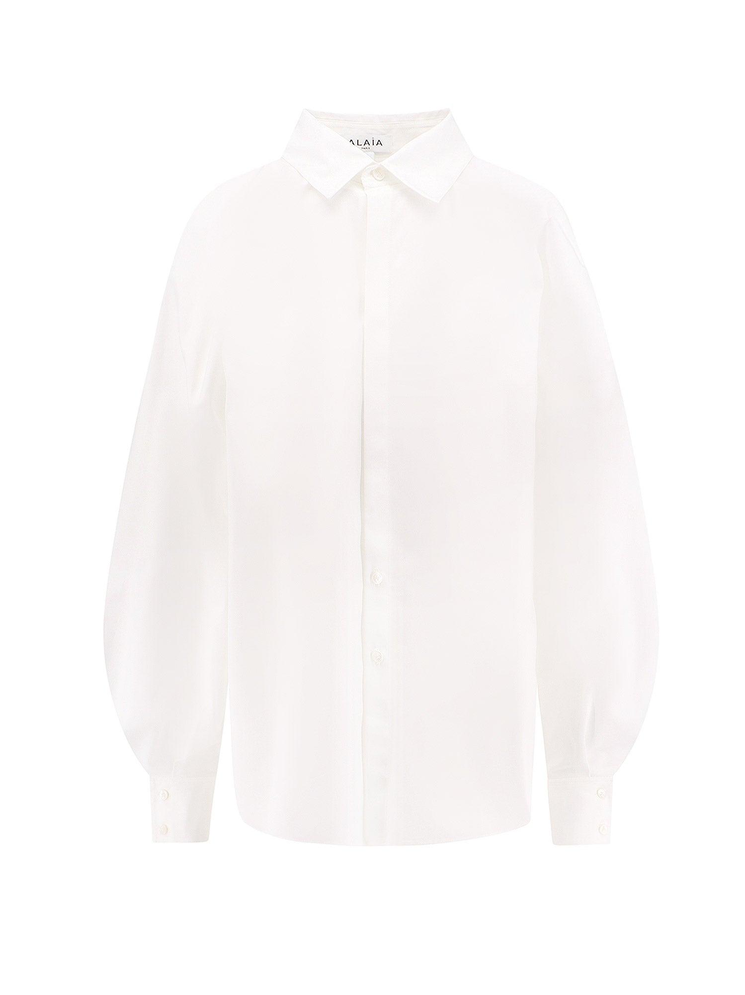 Cotton shirt with cut-out detail