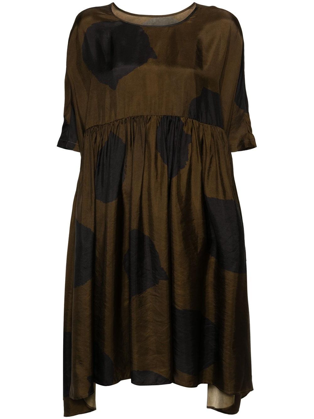 midi dress with abstract print