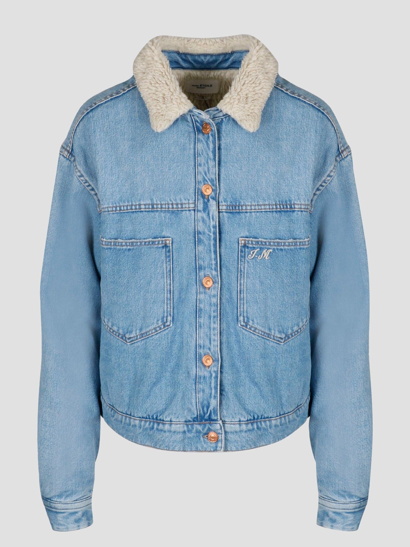 Denim shearling jacket