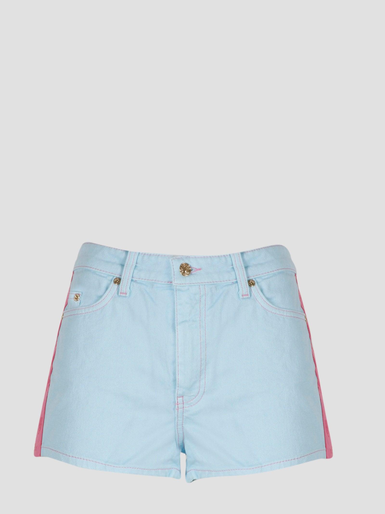 Logo tape denim short