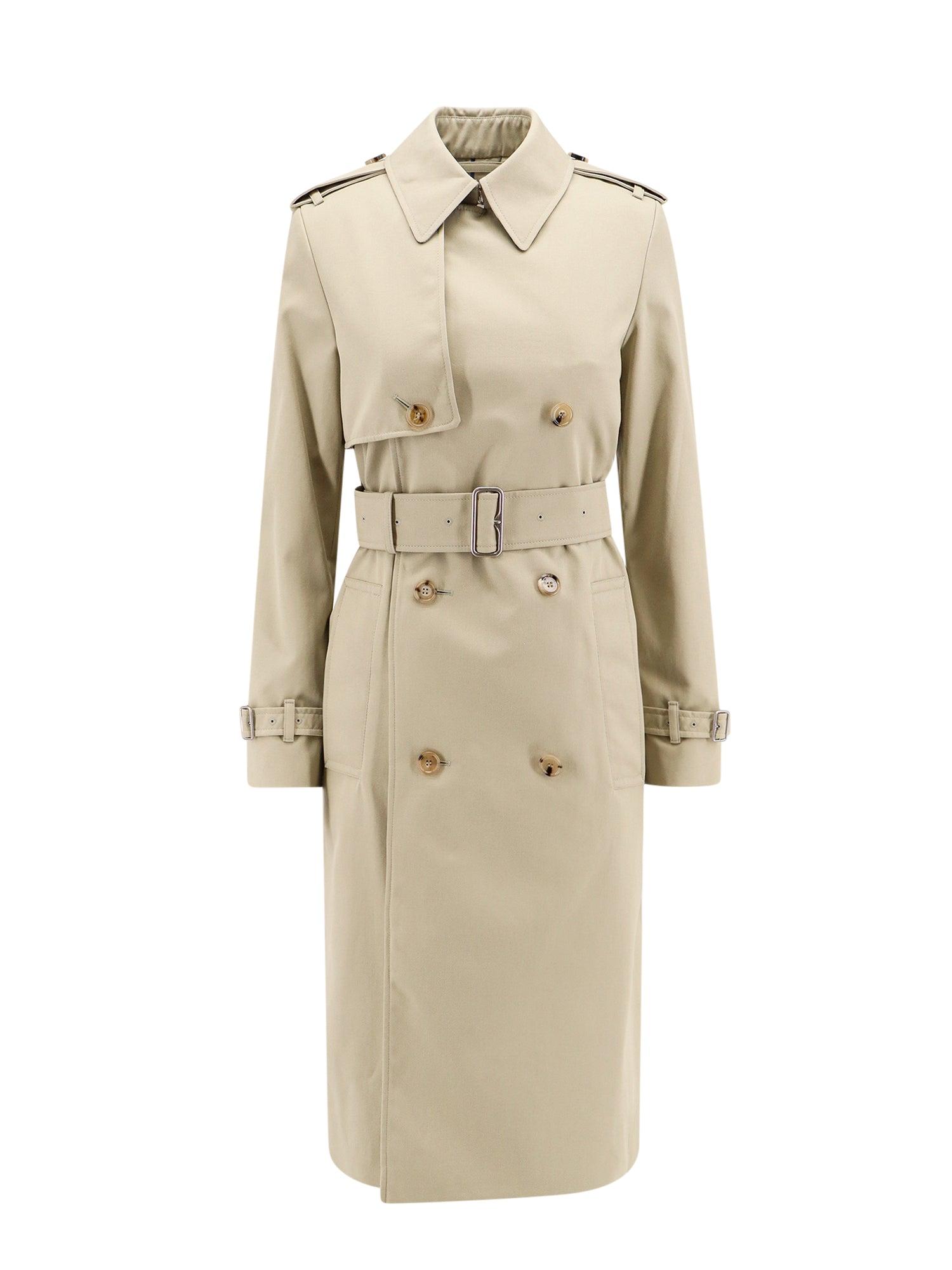 Cotton blend trench