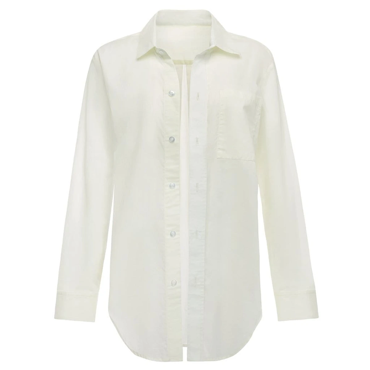 Cream Long Sleeve Button Down Shirt