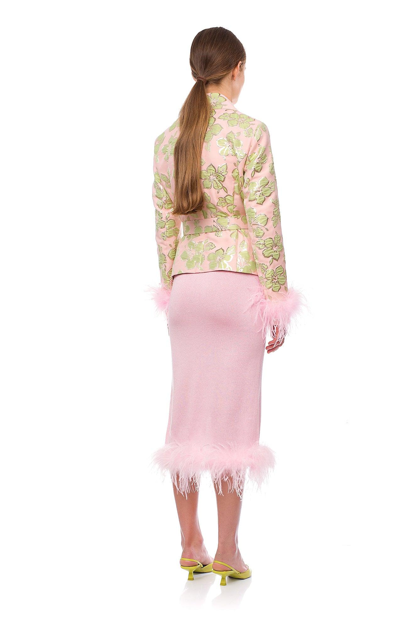 Pink Jacquard Jacket