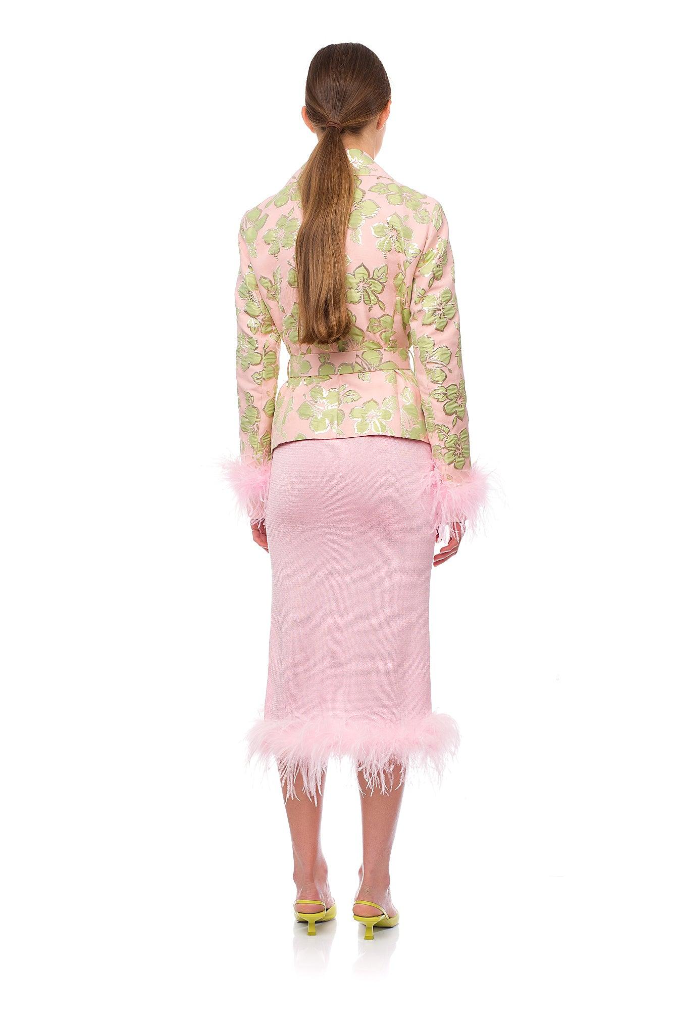 Pink Jacquard Jacket