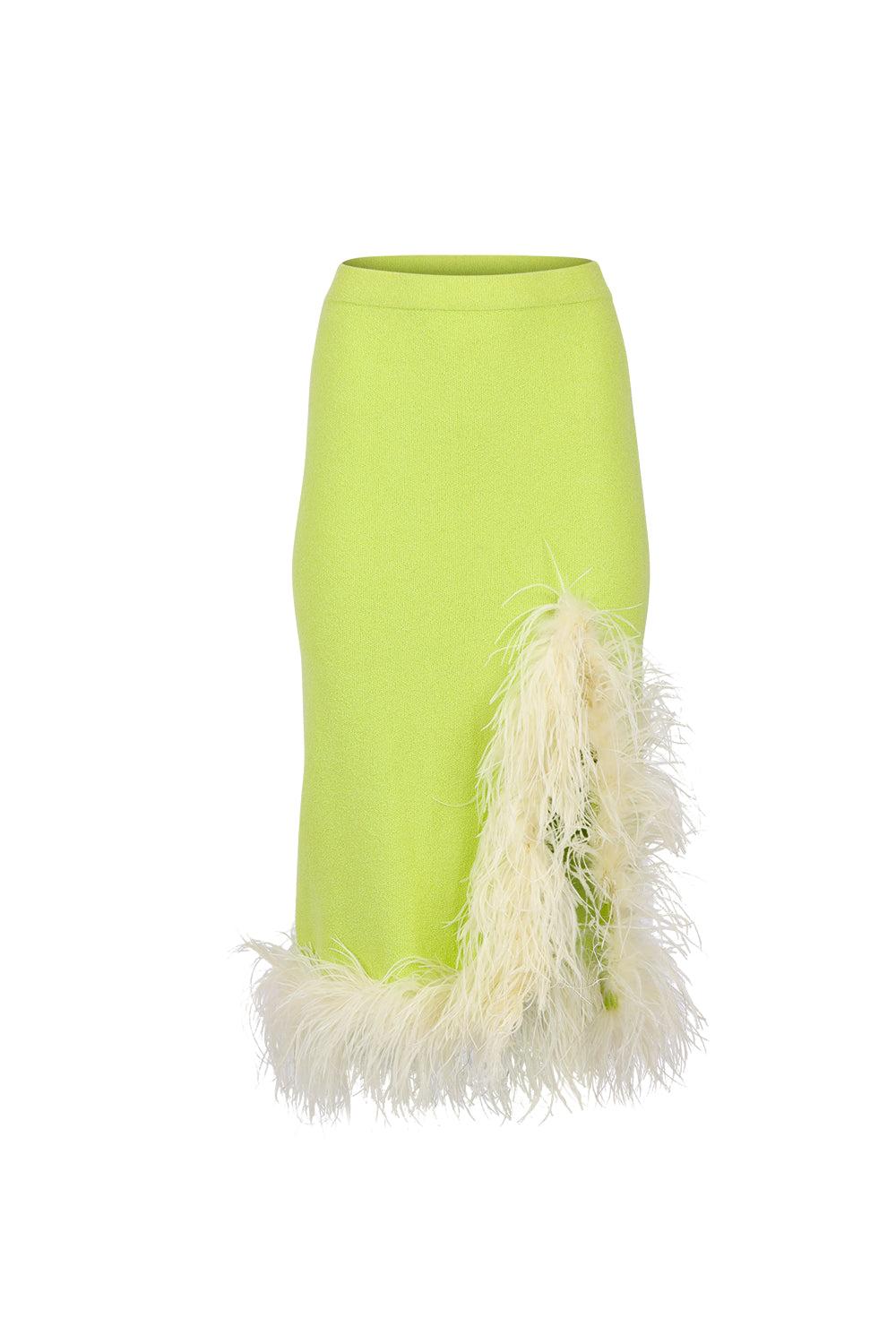 Lime Knit Skirt