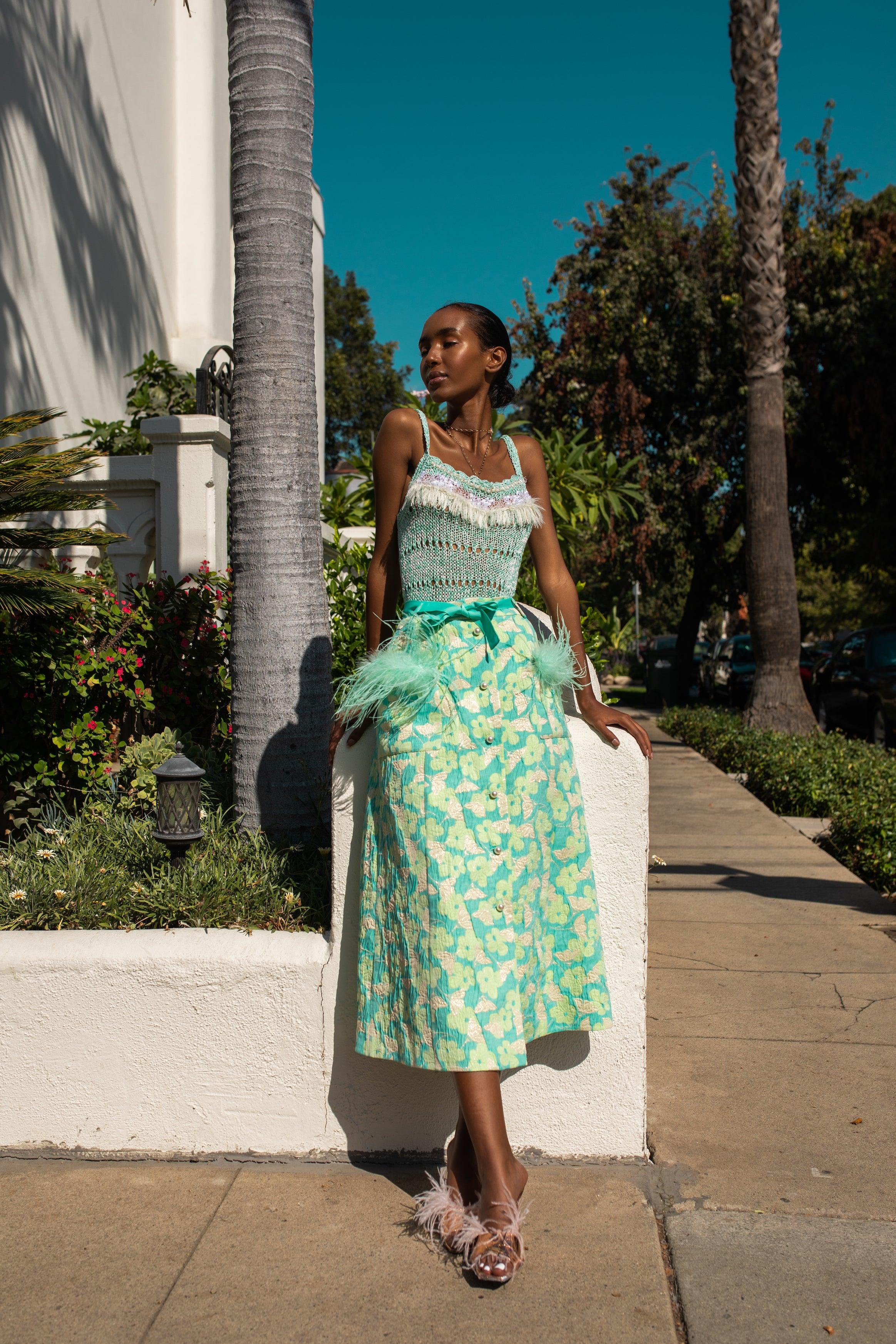 Mint midi Skirt