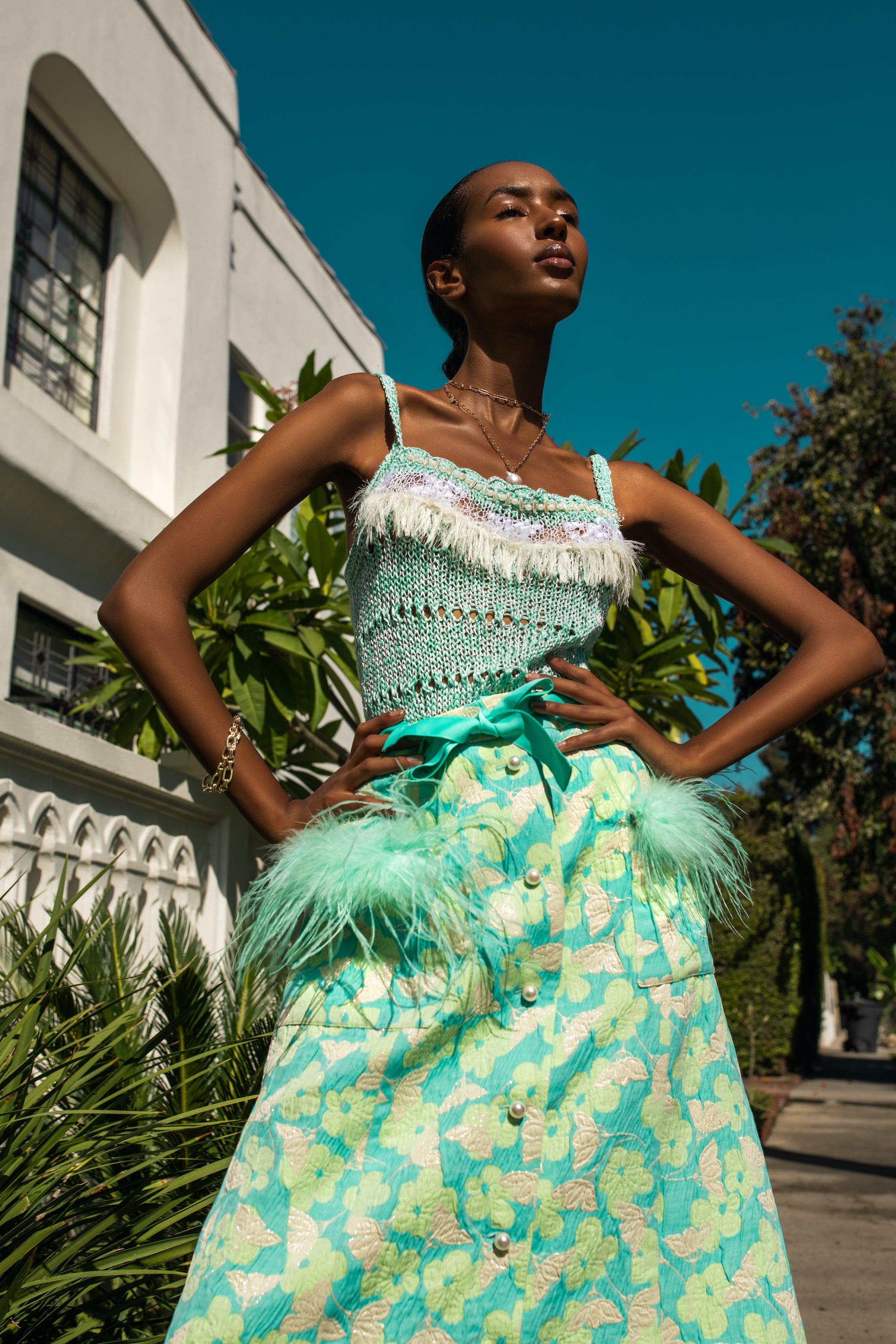 Mint midi Skirt