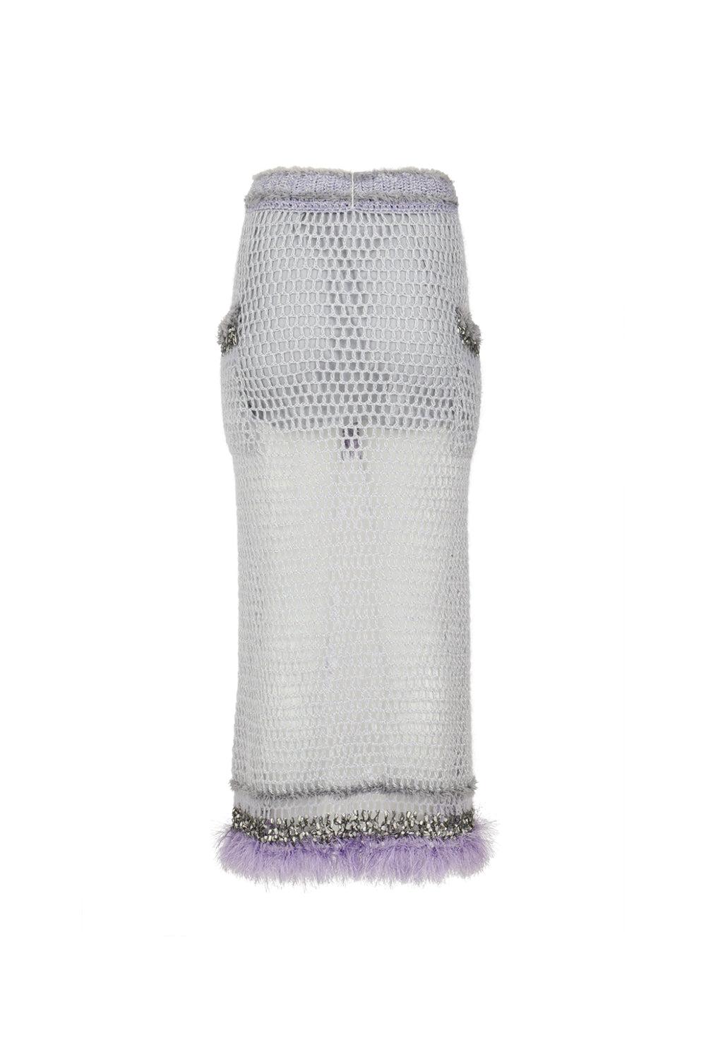 Lavender Handmade Knit Skirt