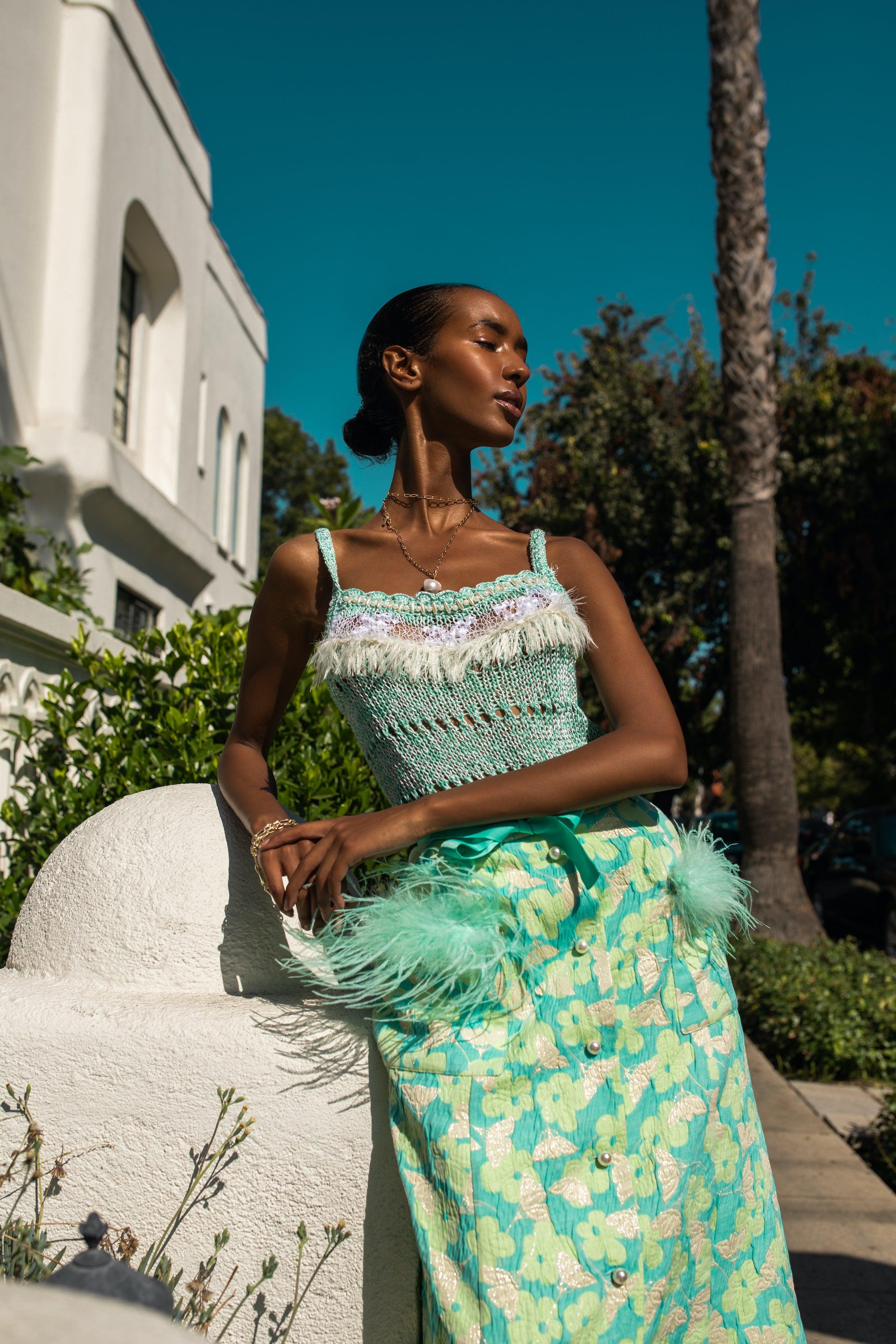 Mint midi Skirt