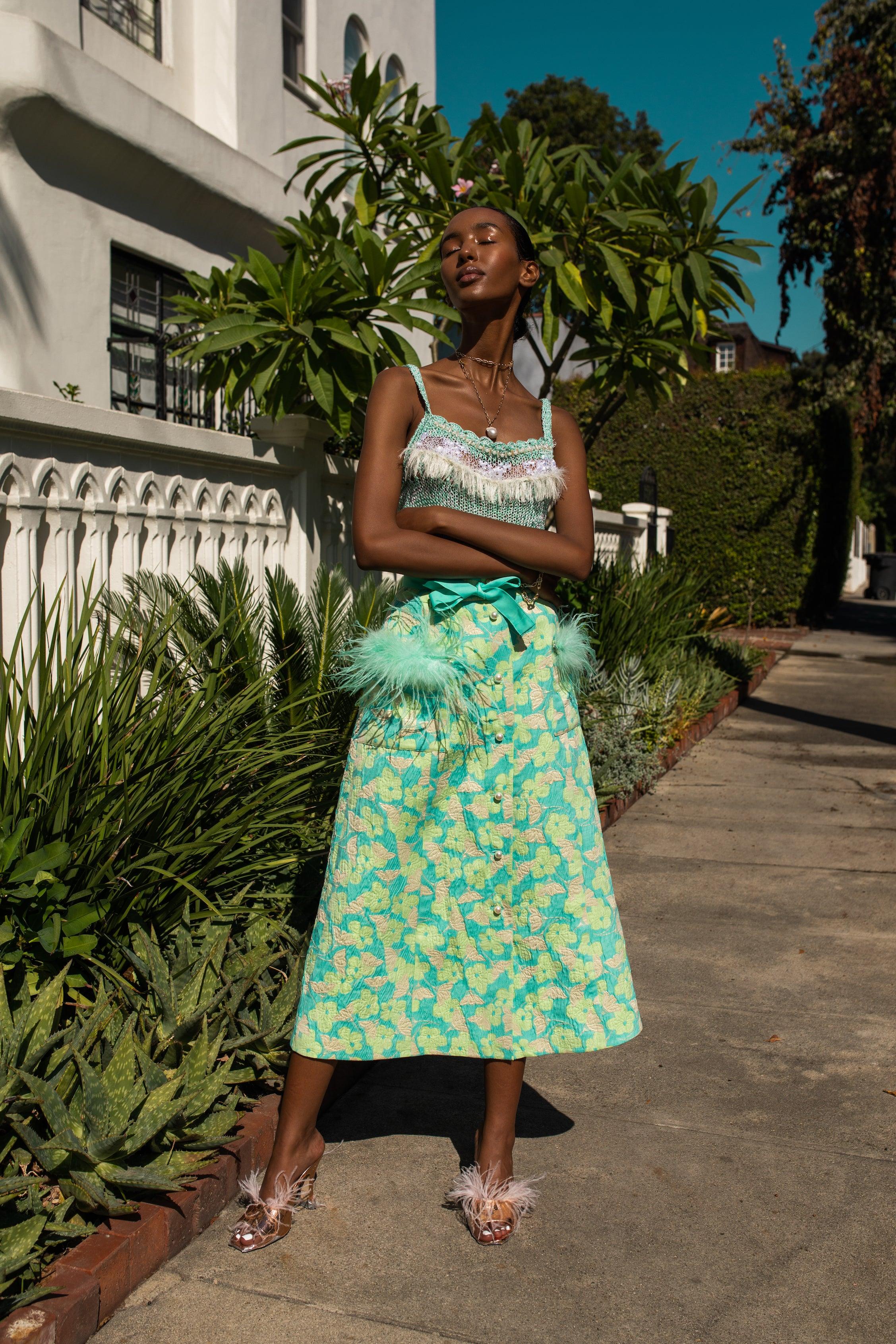 Mint midi Skirt