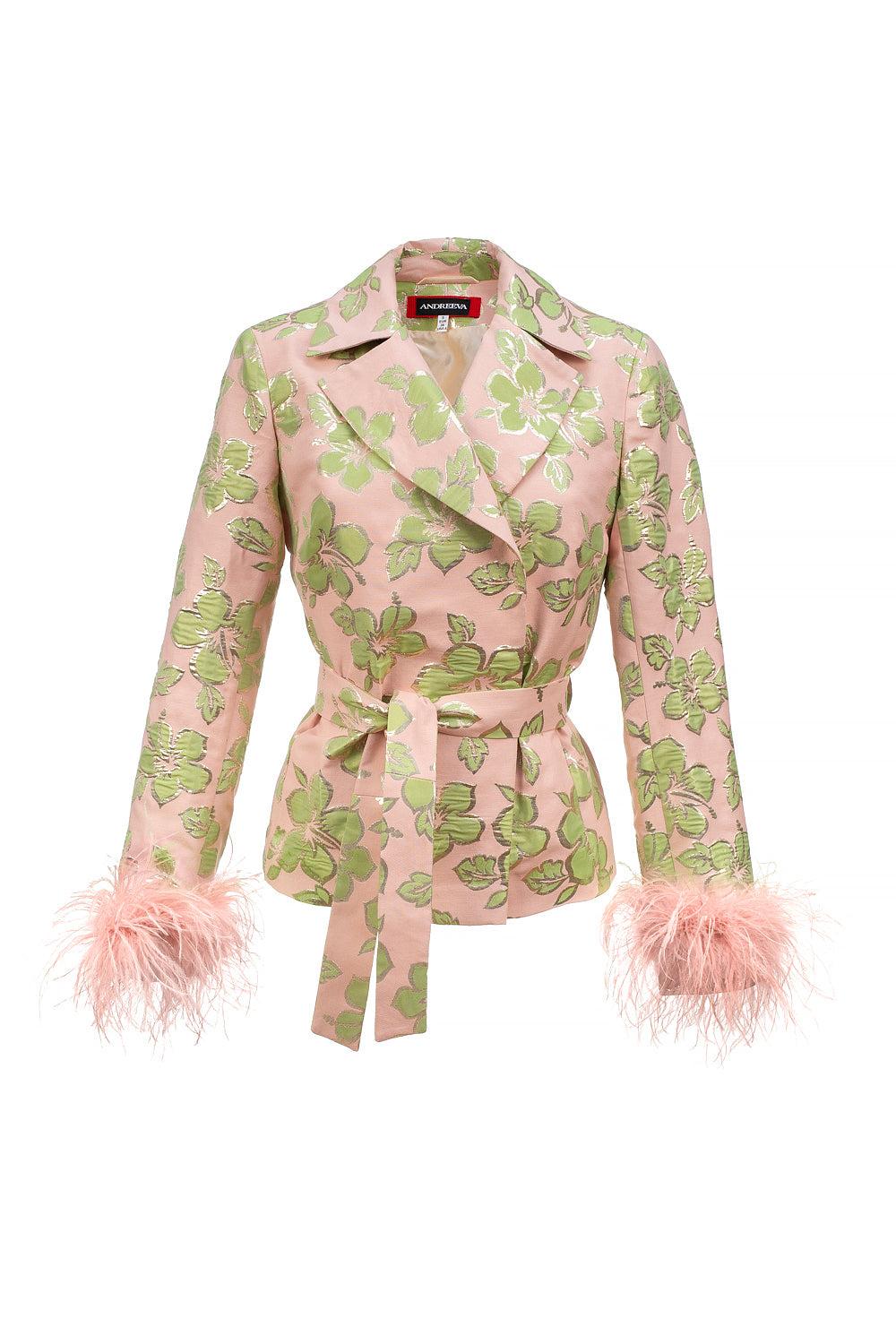 Pink Jacquard Jacket