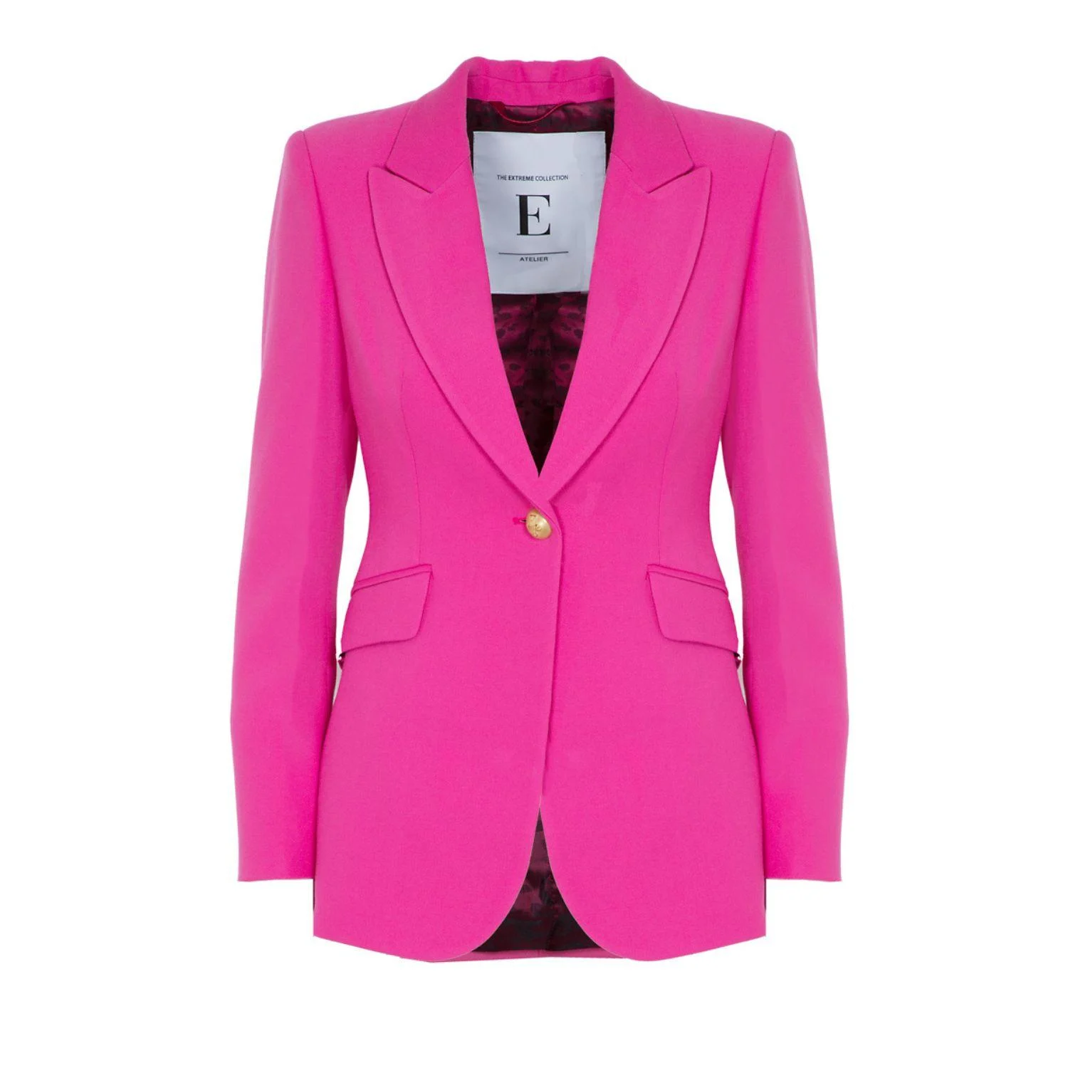 Paris Single Breasted Premium Crepe Blazer Pink