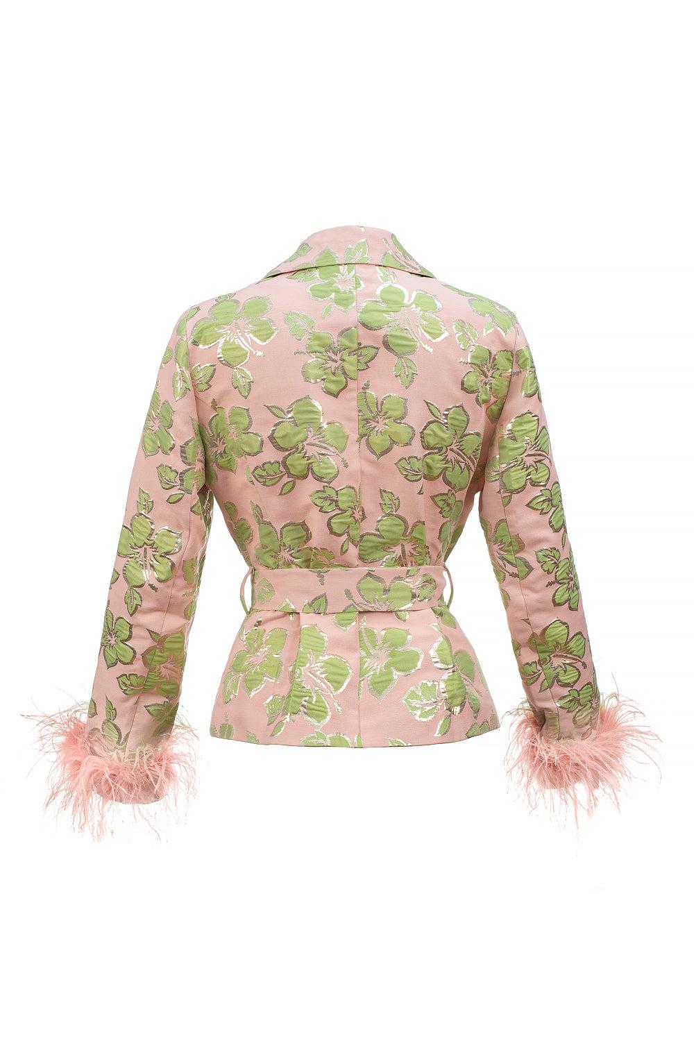 Pink Jacquard Jacket